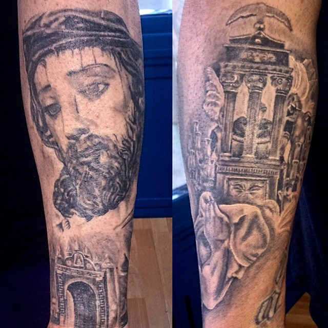 Inkaje - Miguele Tattoo - Tattoo realismo Cofrade Black & Grey