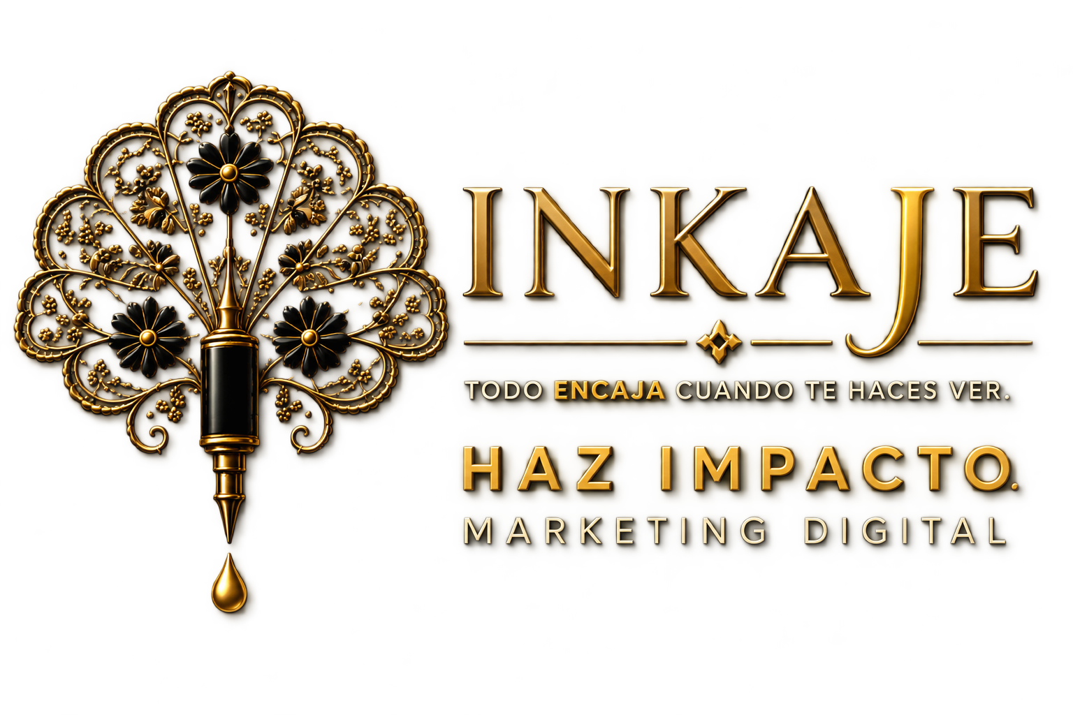 Logo inkaje transparente para fondo oscuro